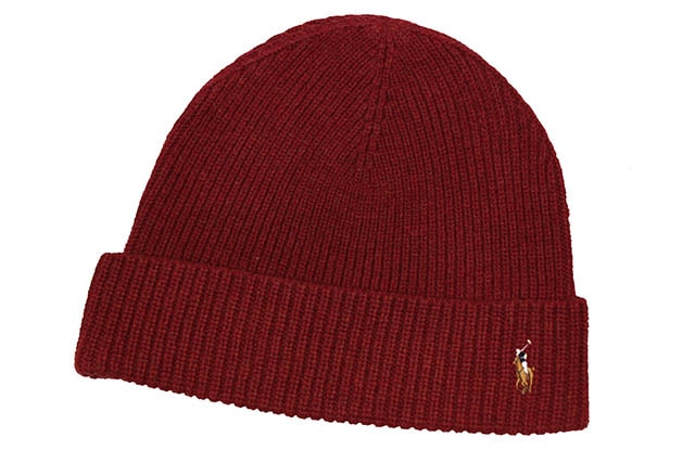 POLO RALPH LAUREN SIGNATURE MERINO CUFFED BEANIE(6F0101/819:DARK ORANGE)