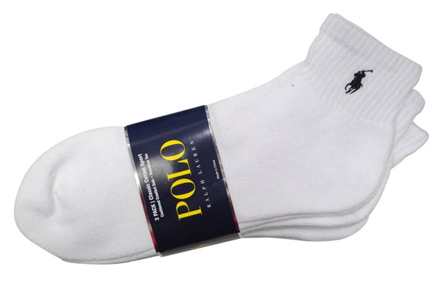 POLO RALPH LAUREN CLASSIC SOCKS 3-PACK (WHITE)