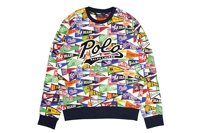 POLO RALPH LAUREN ART DECO RETRO SCRIPT CREW SWEAT(710695226001/MULTI COLOR)