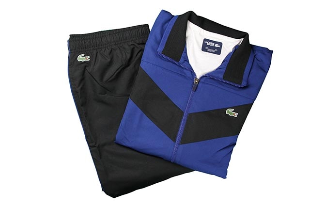 LACOSTE SPORT TENNIS COLOR BLOCK TRACK SUIT SET-UP(WH7997 51/RK8:BLUE��BLACK��WHITE)