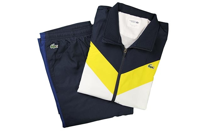 LACOSTE SPORT TENNIS COLOR BLOCK TRACK SUIT SET-UP(WH7998 51/U4V:NAVY��WHITE��YELLOW)