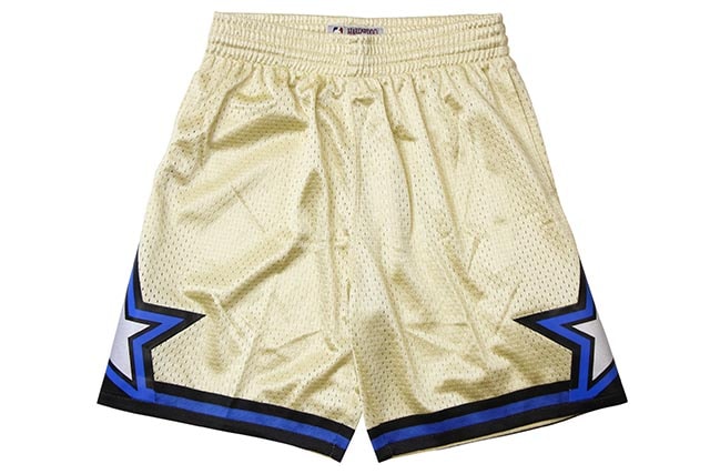 MITCHELL & NESS ROAD GOLD SWINGMAN MESH SHORTS(ORLANDO MAGIC/93-94/GOLD)