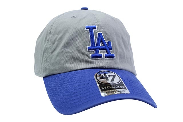 '47 LOS ANGELES DODGERS '47 CLEAN UP CAP (GREY/ROYAL)