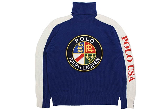 POLO RALPH LAUREN DOWNHILL SKIER WOOL TURTLENECK SWEATER (710716829001:ROYAL MULTI)