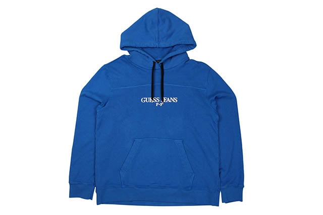 GUESS x PLACES + FACES HOODED SWEATSHIRT (ROYAL BRIGHT BLUE)