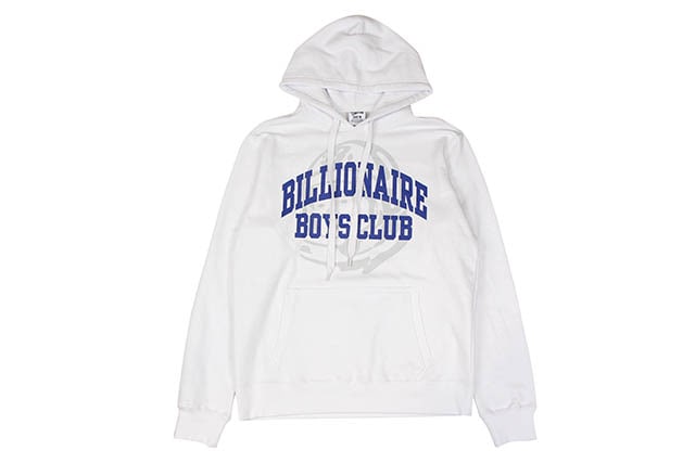 BILLIONAIRE BOYS CLUB COLLEGIATE HOODIE (881-9312:WHITE)