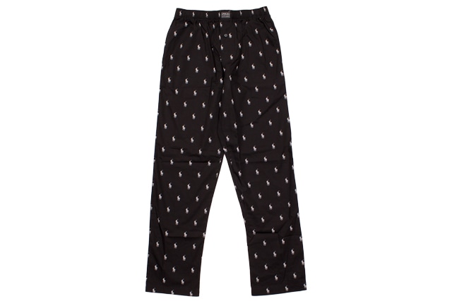 POLO RALPH LAUREN PAJAMA PANTS (BLACK/WHITE)