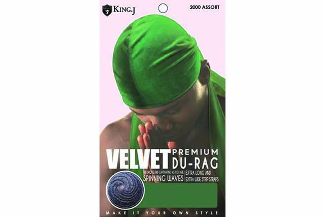 KING. J PREMIUM VELVET DU-RAG (GOLD)
