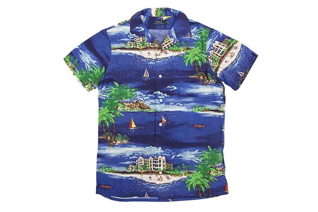 POLO RALPH LAUREN CLASSIC FIT TROPICAL SHIRT (710744356001:HAVANA OCEANSIDE)