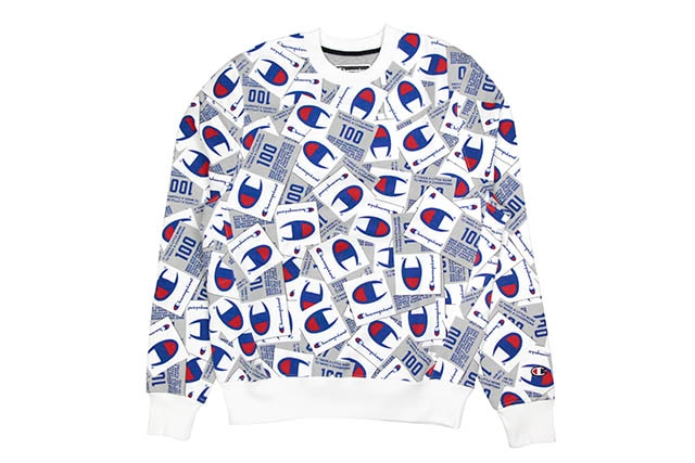 CHAMPION SUPER FLEECE 2.0 100TH ALL OVER PRINT SWEATSHIRT