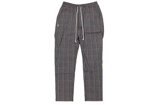 FAIRPLAY JOSIAH PLAID WOVEN RUNNER RELAXED CLASSIC PANTS(BROWN)