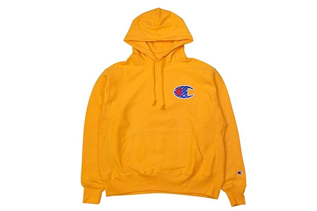 CHAMPION REVERSE WEAVE BIG C W/SCRIPT P/O HOODIE (C GOLD)