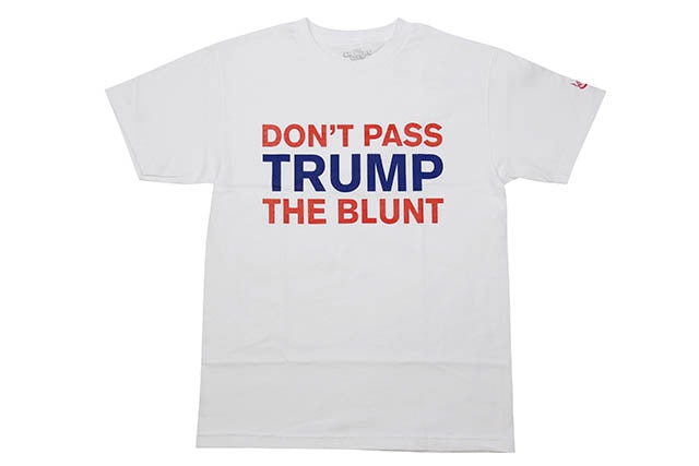 THE SMOKER'S CLUB DON'T PASS TRUMP THE BLUNT TEE (WHITE)
