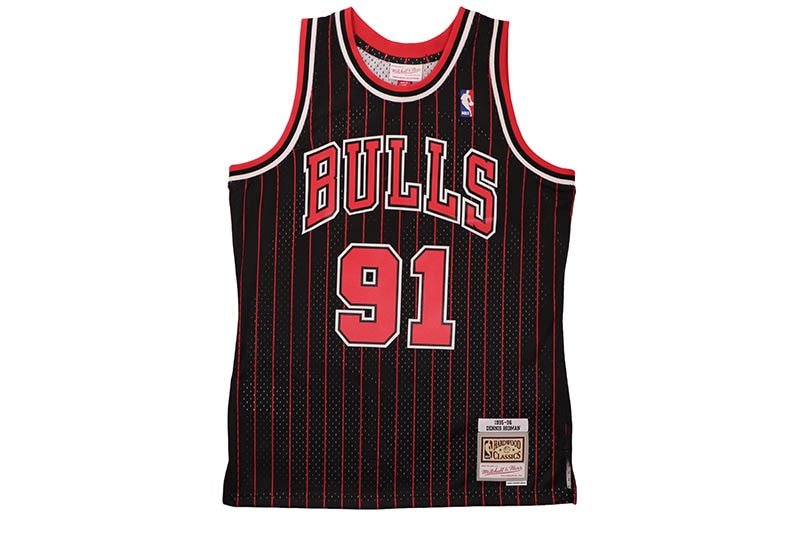 MITCHELL & NESS SWINGMAN JERSEY (CHICAGO BULLS/ALTERNATE/DENNIS RODMAN/#91/1995-96) SMJYGS18150-CBUBLCK95DRD