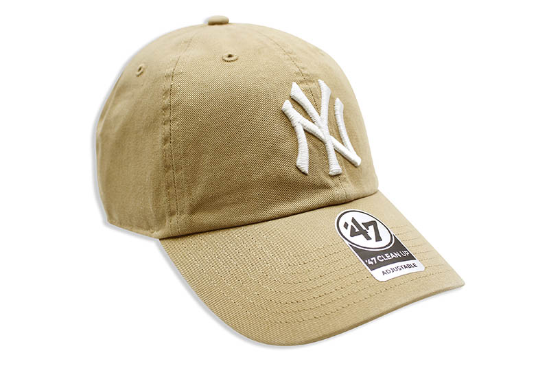'47 NEW YORK YANKEES '47 CLEAN UP CAP (KHAKI/WHITE)