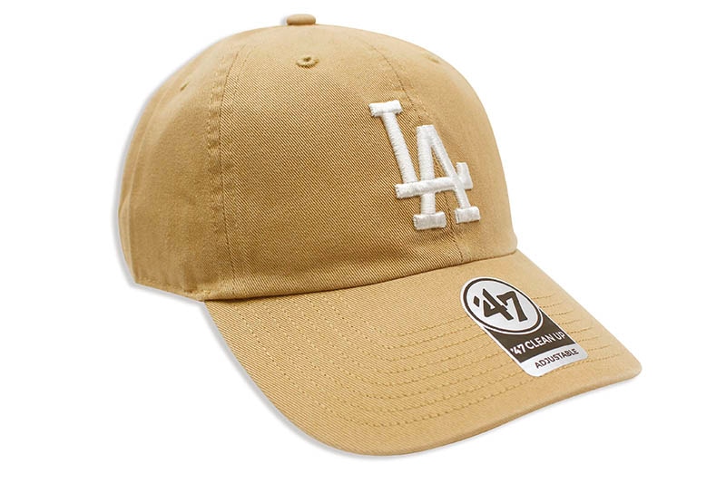 '47 LOS ANGELES DODGERS 47' CLEAN UP CAP (KHAKI/WHITE)