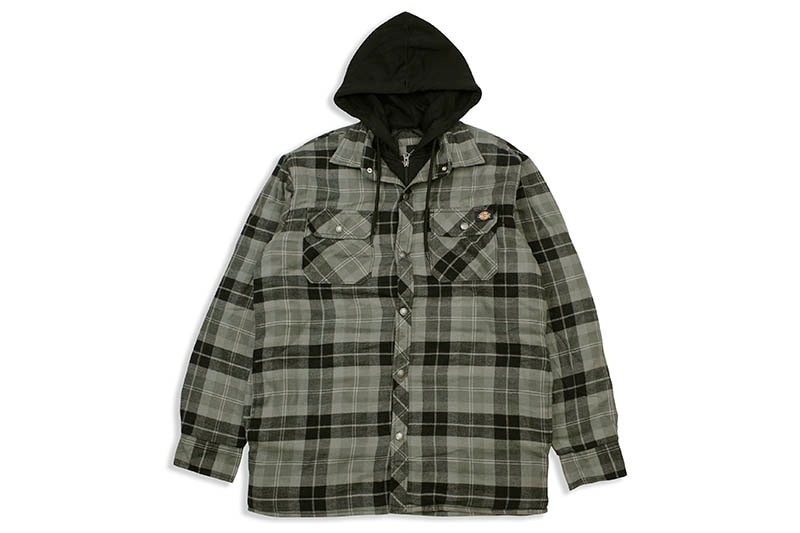 DICKIES RELAXED FIT ICON HOODED QUILTED SHIRT JACKET (TJ201/SGP)