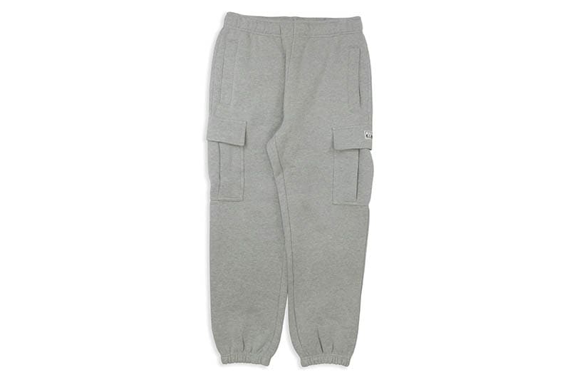PRO CLUB HEAVYWEIGHT SILICON LOGO TAPERED CARGO SWEATPANT (HEATHER GRAY) 03PC0402