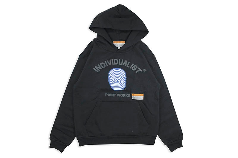 INDIVIDUALIST PRINT WORKS FLEECE HOOD (BLACK)