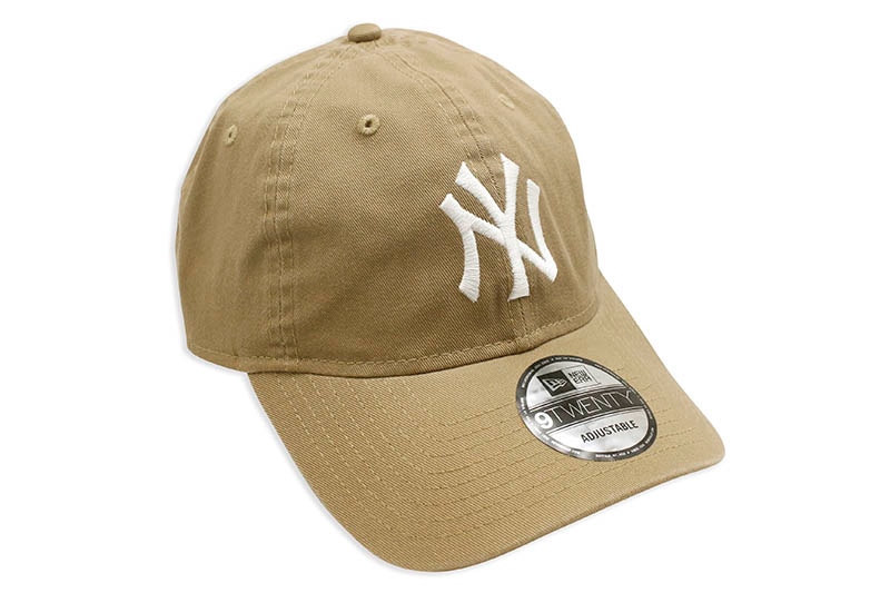 NEW ERA NEW YORK YANKEES 9TWENTY WASHED COTTON CLOTH STRAP CAP (KHAKI/WHITE) 13562177 11434003