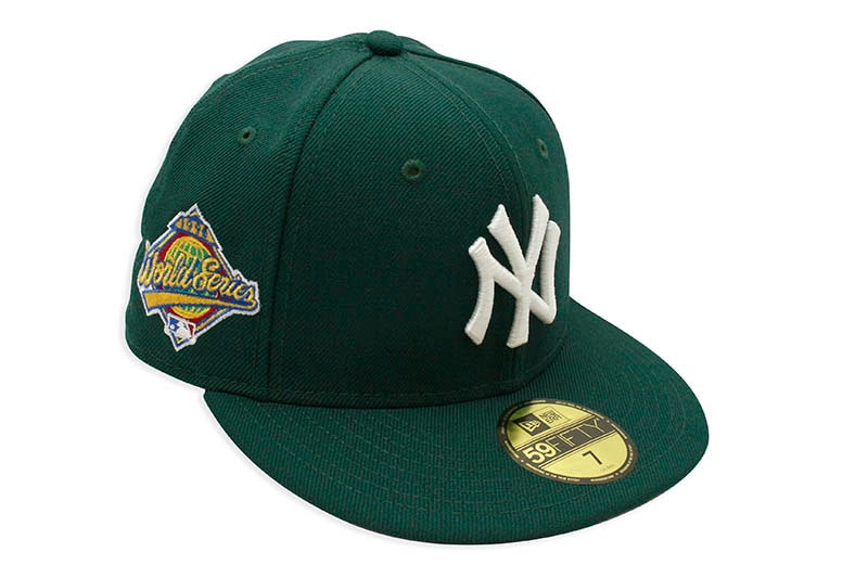 NEW ERA NEW YORK YANKEES 59FIFTY FITTED CAP  (1996 WORLD SERIES SIDE PATCH/PINK UNDER VISOR/DARK GREEN) 12851423
