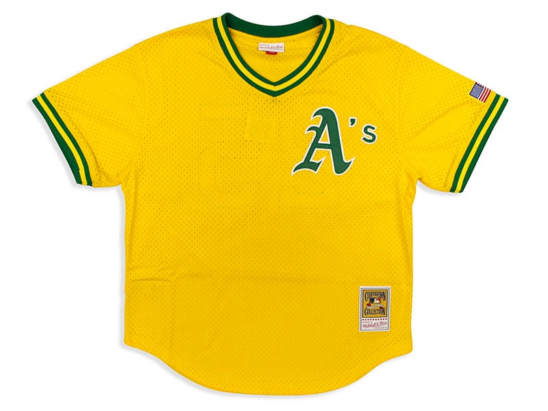 MITCHELL & NESS AUTHENTIC MESH BP JERSEY (OAKLAND ATHLETICS/1990:MARK MCGWIRE #25) ABPJ3025 ABPJGS18496