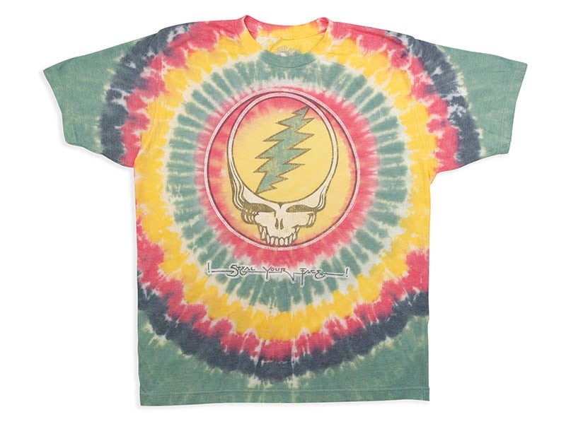 LIQUID BLUE GREATFUL DEAD VINTAGE RASTA SYF POLY-COTTON TIE-DYE T-SHIRT