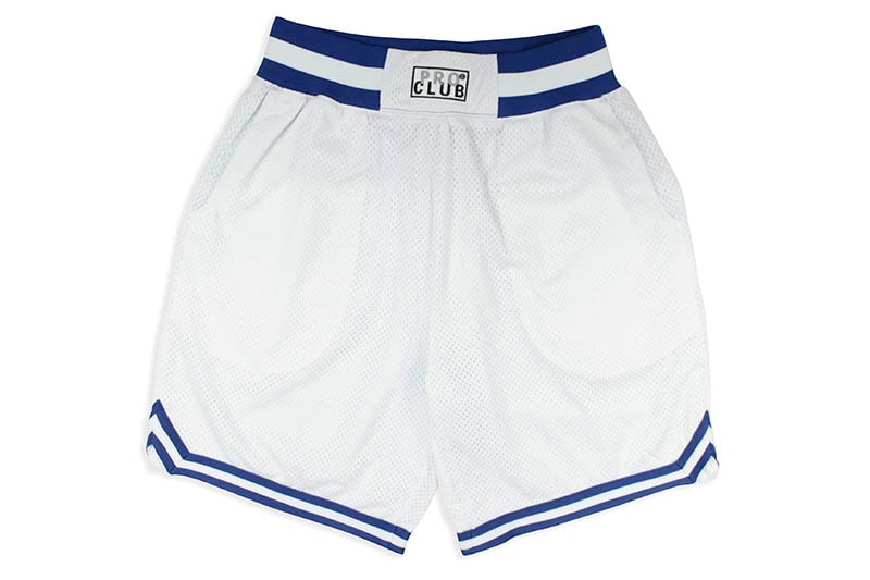 PRO CLUB CLASSIC BASKETBALL SHORTS (WHITE/ROYAL) 03PC0505