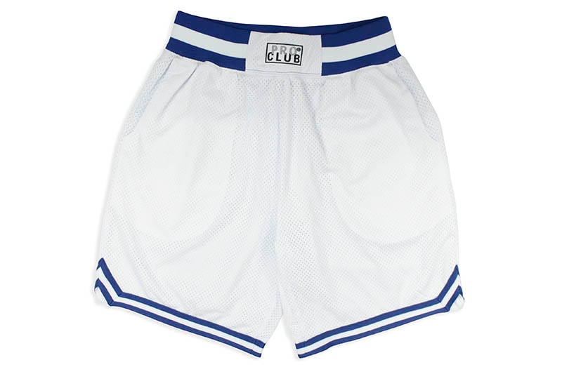 PRO CLUB CLASSIC BASKETBALL SHORTS (WHITE/ROYAL) 03PC0505 | Brand