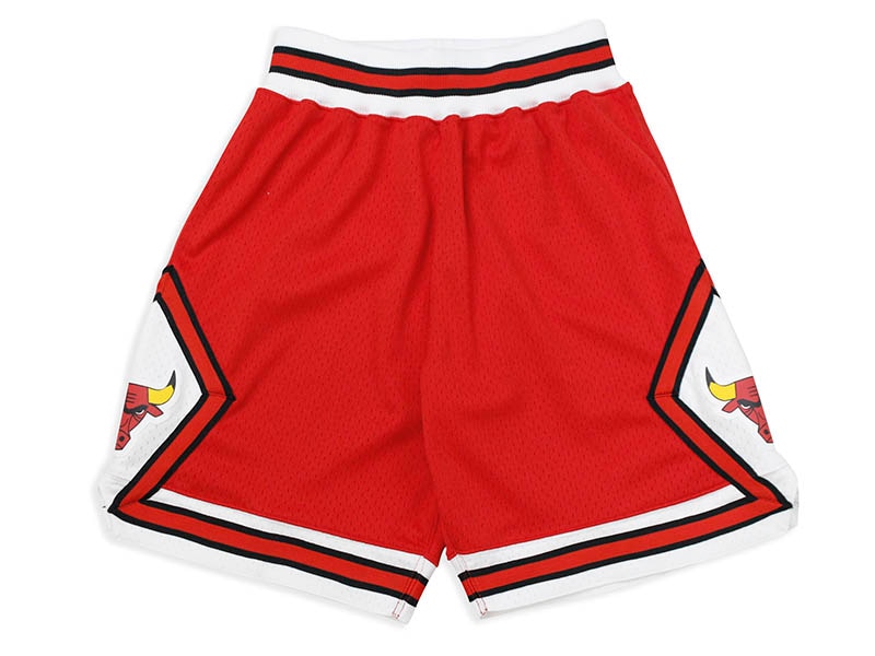 MITCHELL & NESS AUTHENTIC SHORTS (CHICAGO BULLS/ROAD/1975-76:RED) ASHRGS18036