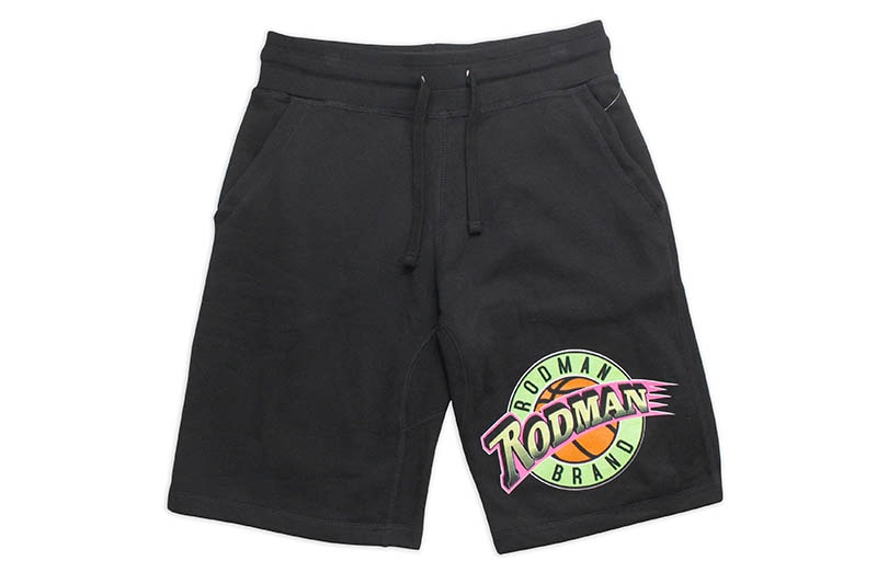 RODMAN BRAND RETRO LOGO SHORTS (BLACK)