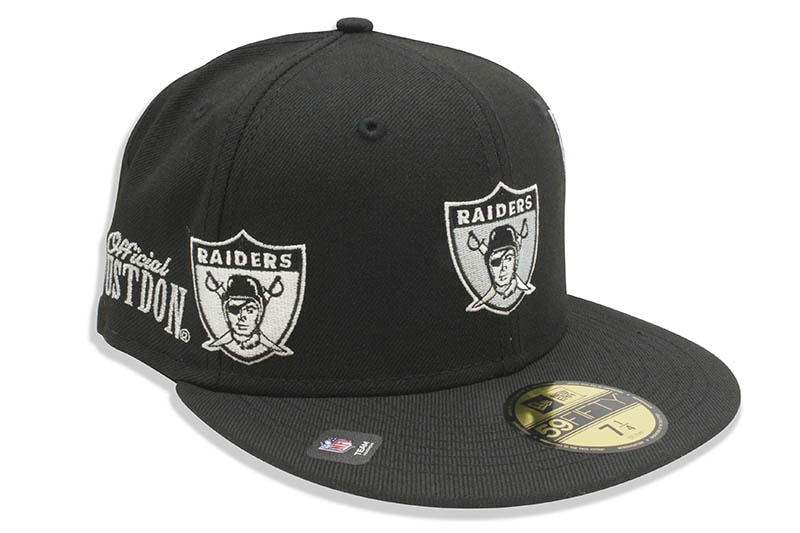 NEW ERA X JUST DON LAS VEGAS RAIDERS 59FIFTY FITTED CAP (BLACK/SILVER)