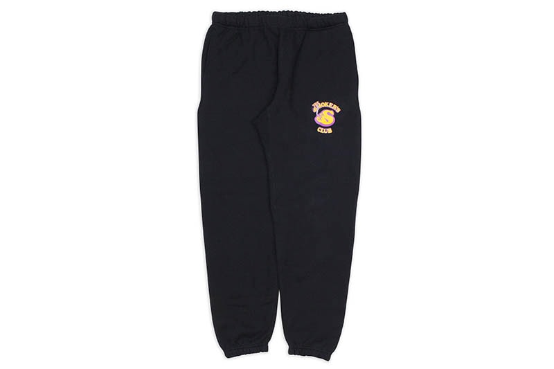 THE SMOKER'S CLUB LOGO SWEATPANTS (BLACK/YELLOW��PURPLE)