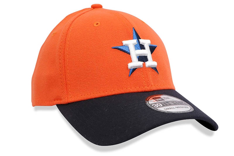 NEW ERA HOUSTON ASTROS TEAM CLASSIC 39THIRTY STRETCH FIT CAP (ORANGE/NAVY VISOR)