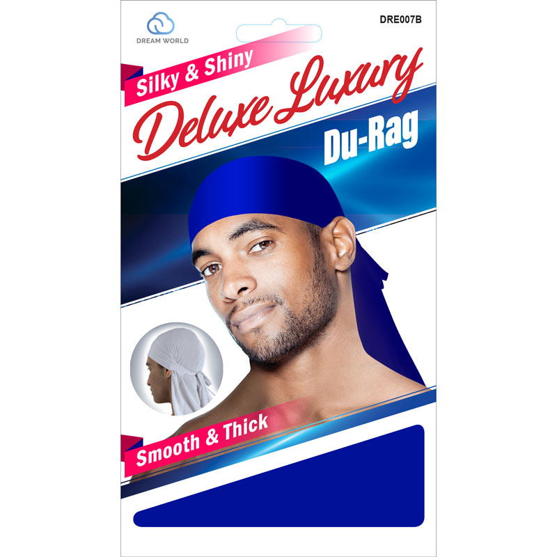 DREAM WORLD SILKY SATIN DELUXE LUXURY DU-RAG (ROYAL) DRE007B