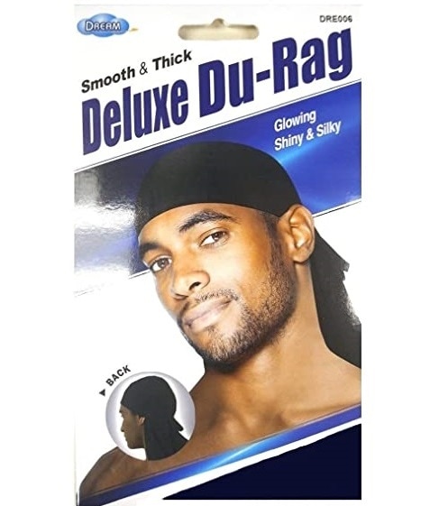 DREAM WORLD SILKY SATIN DELUXE LUXURY DU-RAG (NAVY) DRE007N