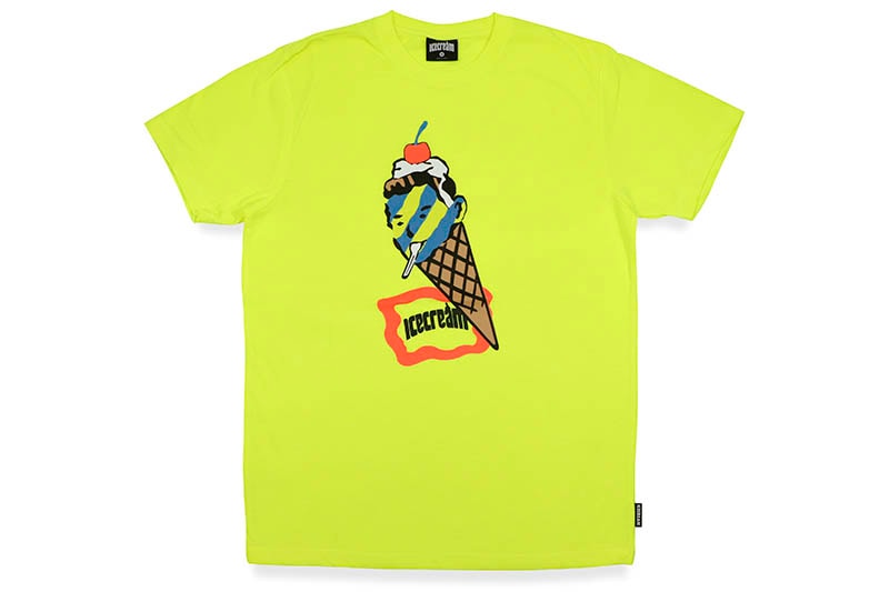 ICECREAM CONE MAN S/S T-SHIRT (411-8206:NEON YELLOW)
