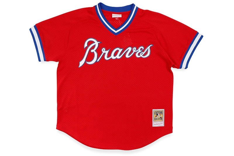 【新品】Mitchell & Ness Authentic BP Jersey MITCHELL & NESS AUTHENTIC MESH BP JERSEY (ATLANTA BRAVES/1980:DALE