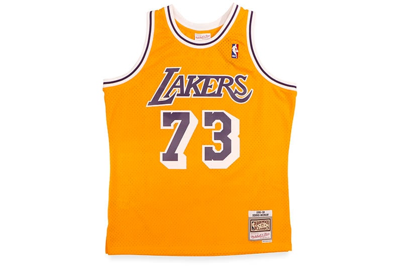 MITCHELL & NESS SWINGMAN JERSEY (LOS ANGELES LAKERS/HOME/DENNIS RODMAN/#73/1998-99:YELLOW) SMJYCP20064