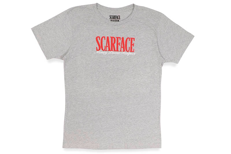 REASON CLOTHING SCARFACE MONEY POWER RESPECT S/S T-SHIRT (SF16:GREY)