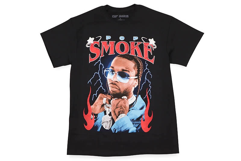 POP SMOKE LIGHTNING PORTRAIT S/S T-SHIRT (BLACK)