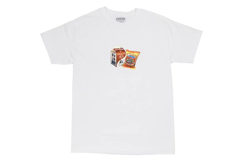 CLASSIC MATERIAL NY CHOCOLATE MILK & COOKIES S/S T-SHIRT (WHITE)