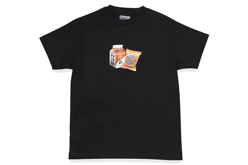 CLASSIC MATERIAL NY CHOCOLATE MILK & COOKIES S/S T-SHIRT (BLACK)
