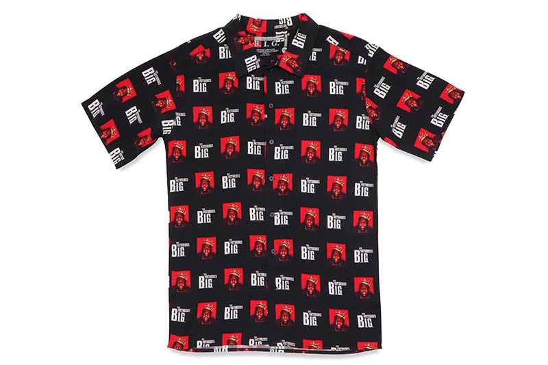 BIGGIE CROWN AOP WOVEN S/S SHIRT (BLACK)