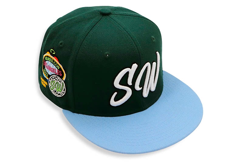 JAETIPS SW SNEAKERCON LA SAVIOR CAP (ORANGE UNDER VISOR/FOREST BABY BLUE)