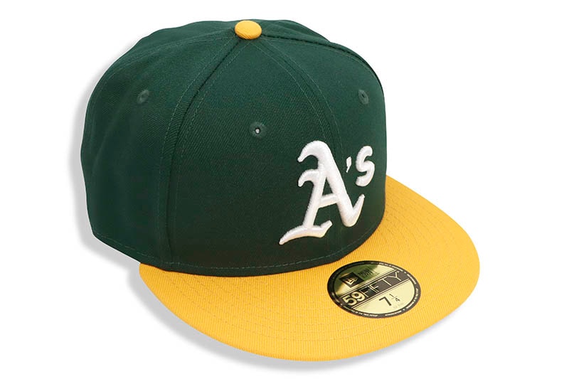 NEW ERA OAKLAND ATHLETICS 59FIFTY FITTED CAP (OLD AUTHENTIC/DARK GREEN GOLD VISOR) 12891285