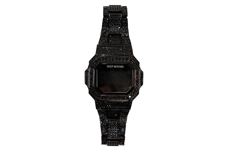 ICEY BLING-BLING SQUARE WATCH (BLACK)