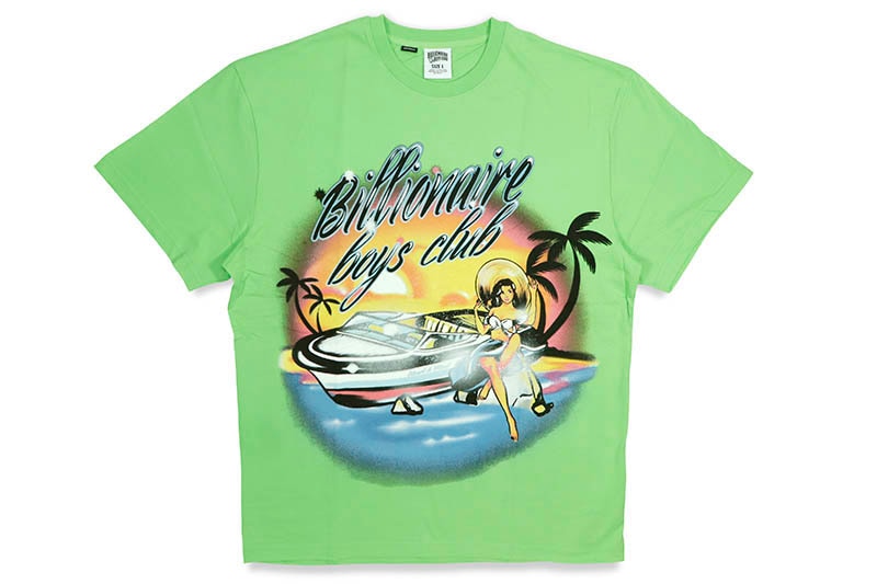 BILLIONAIRE BOYS CLUB MEMORIES S/S T-SHIRT (821-3304:SUMMER GREEN)