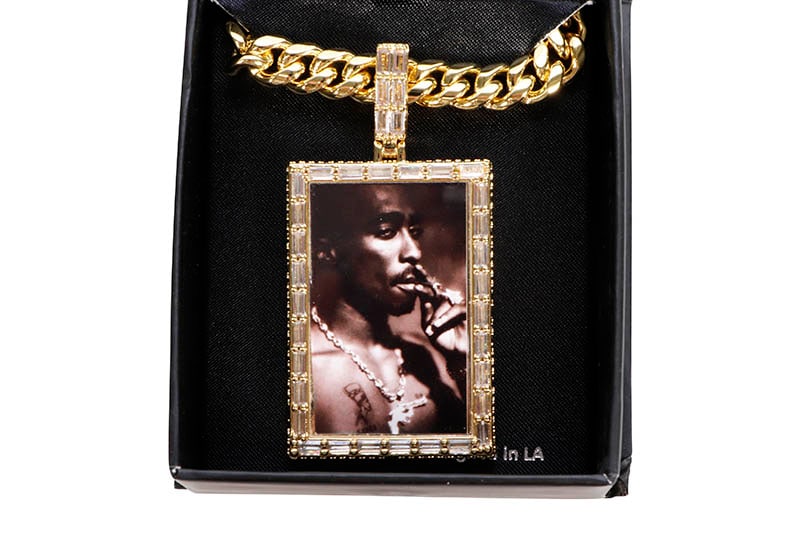 2PAC  KING ICE - SMOKE WEED EVERYDAY NECKLACE (NKX14374:14K GOLD)