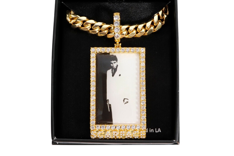 SCARFACE  KING ICE - SCARFACE PORTRAIT NECKLACE (NKX14309:14K GOLD)